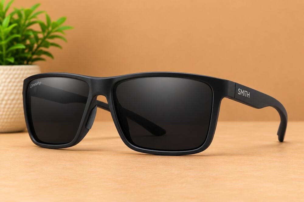 NWT SMITH Riptide Sunglasses Matte Black ChromaPop Glass 8 in (L) x 4 in (W)P